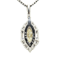 Pt900 プラチナ Pt850 プラチナ ダイヤ0.46ct ダイヤ0.20ct ペンダントネックレス レディース 【中古】