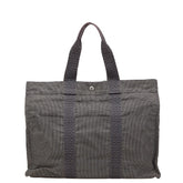 エルメス エールライントートGM トートバッグ ハンドバッグ グレー キャンバス レディース HERMES 【中古】