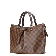 ルイ ヴィトン ダミエ シエナ PM ハンドバッグ ショルダーバッグ 2WAY N41545 ブラウン PVC レザー レディース LOUIS VUITTON 【中古】