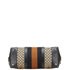 グッチ ディアマンテ ハンドバッグ トートバッグ 257341 ブラック ベージュ キャンバス レザー レディース GUCCI 【中古】