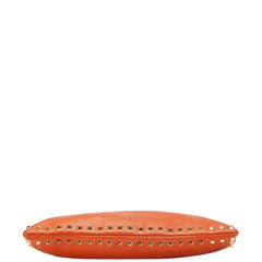 ヴァレンティノ ロックスタッズ クラッチバッグ セカンドバッグ オレンジ レザー レディース VALENTINO 【中古】