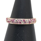 K18PG ピンクゴールド サファイア0.45ct リング 指輪 レディース 11号 【中古】