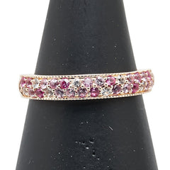 K18PG ピンクゴールド サファイア0.45ct リング 指輪 レディース 11号 【中古】