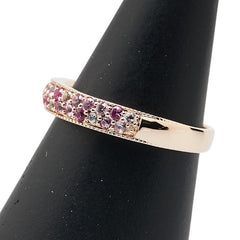 K18PG ピンクゴールド サファイア0.45ct リング 指輪 レディース 11号 【中古】