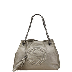 グッチ ソーホー インターロッキングG チェーン ショルダーバッグ 308982 ゴールド レザー レディース GUCCI 【中古】