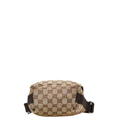 グッチ GGキャンバス 斜め掛け ショルダーバッグ 92646 002214 ベージュ ブラウン キャンバス レザー レディース GUCCI 【中古】