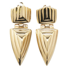 ジバンシー トライアングル モチーフ イヤリング ゴールド メッキ レディース Givenchy 【中古】