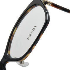 プラダ ロゴ メガネ VPR 15P-A ブラック プラスチック レディース PRADA 【中古】