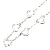 ティファニー 5連 オープンハート ネックレス SV925 シルバー レディース TIFFANY&Co. 【中古】