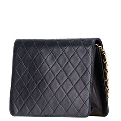 シャネル マトラッセ ココマーク チェーン ショルダーバッグ ブラック ラムスキン レディース CHANEL 【中古】