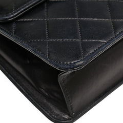 シャネル マトラッセ ココマーク チェーン ショルダーバッグ ブラック ラムスキン レディース CHANEL 【中古】