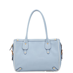 サルヴァトーレフェラガモ ハンドバッグ トートバッグ DH-21 7306 ライトブルー レザー レディース Salvatore Ferragamo 【中古】