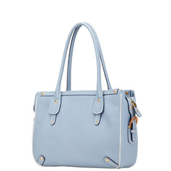 サルヴァトーレフェラガモ ハンドバッグ トートバッグ DH-21 7306 ライトブルー レザー レディース Salvatore Ferragamo 【中古】