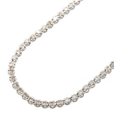 K18WG ホワイトゴールド ダイヤ3.00ct テニスチェーン ネックレス レディース 【中古】