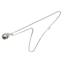 Pt900 プラチナ Pt850 プラチナ 黒蝶真珠16.4mm ダイヤ0.28ct ペンダントネックレス レディース 【中古】