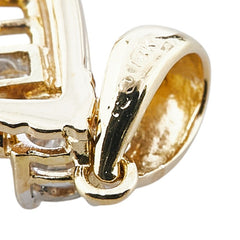 K18YG イエローゴールド サファイア ダイヤ 雫 モチーフ ペンダントトップ レディース 【中古】