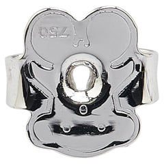 K18WG ホワイトゴールド クオーツ ダイヤ TOUS トウス テディベアー クマ 熊 モチーフ ピアス レディース 【中古】