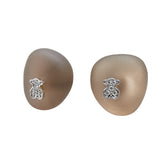 K18WG ホワイトゴールド クオーツ ダイヤ TOUS トウス テディベアー クマ 熊 モチーフ ピアス レディース 【中古】