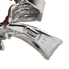 K18WG ホワイトゴールド サンゴ12.5mm ダイヤ0.20ct ペンダントトップ レディース 【中古】