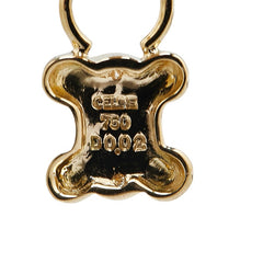 セリーヌ K18YG イエローゴールド ダイヤ0.04ct ピアス レディース CELINE 【中古】