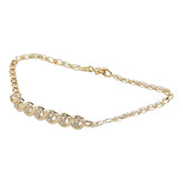 K18YG イエローゴールド ダイヤ0.14ct ブレスレット レディース 【中古】