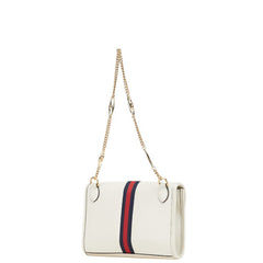 グッチ ラジャ タイガー 虎 チェーン ショルダーバッグ 2WAY 570145 ホワイト レザー レディース GUCCI 【中古】