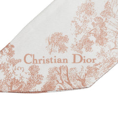 ディオール ミッツァ トワル ドゥ ジュイ ソヴァージュ スカーフ ホワイト ピンクベージュ シルク レディース Dior 【中古】
