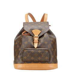 ルイ ヴィトン モノグラム モンスリMM リュック バックパック M51136 ブラウン PVC レザー レディース LOUIS VUITTON 【中古】