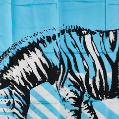 ディオール しまうま スカーフ ブルー ブラック マルチカラー シルク レディース Dior 【中古】