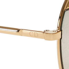 ディオール スプリット CDロゴ ティアドロップ サングラス ゴールド ワインレッド プラスチック レディース Dior 【中古】