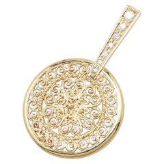 K18YG イエローゴールド ダイヤ0.114ct ペンダントトップ レディース 【中古】