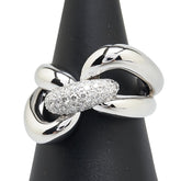 Pt900 プラチナ ダイヤ0.86ct パヴェ リング 指輪 レディース 24号 【中古】