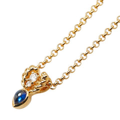 ポーラ K18YG イエローゴールド サファイア0.35ct ダイヤ0.07ct ネックレス レディース POLA 【中古】