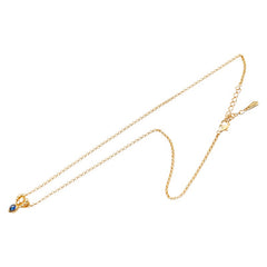 ポーラ K18YG イエローゴールド サファイア0.35ct ダイヤ0.07ct ネックレス レディース POLA 【中古】
