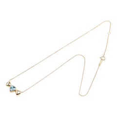 セイコー K18YG イエローゴールド ブルートパーズ ハート モチーフ ネックレス レディース SEIKO 【中古】