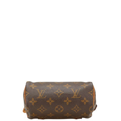 ルイ ヴィトン モノグラム ミニ スピーディ ハンドバッグ M41534 ブラウン PVC レザー レディース LOUIS VUITTON 【中古】