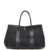 エルメス ガーデンパーティーPM ハンドバッグ トートバッグ ブラック トワルアッシュ ネゴンダ レディース HERMES 【中古】