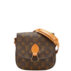 ルイ ヴィトン モノグラム サンクルーMM 斜め掛け ショルダーバッグ M51243 ブラウン PVC レザー レディース LOUIS VUITTON 【中古】