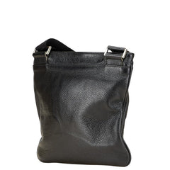 アルマーニ ロゴ ショルダーバッグ ブラック レザー レディース ARMANI 【中古】