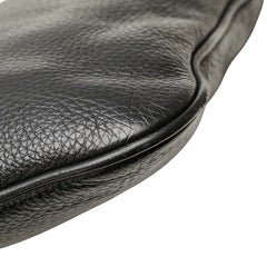 アルマーニ ロゴ ショルダーバッグ ブラック レザー レディース ARMANI 【中古】