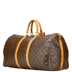 ルイ ヴィトン モノグラム キーポル バンドリエール 55 ボストンバッグ ショルダーバッグ 2WAY M41414 ブラウン PVC レザー レディース LOUIS VUITTON 【中古】