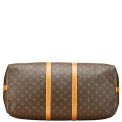 ルイ ヴィトン モノグラム キーポル バンドリエール 55 ボストンバッグ ショルダーバッグ 2WAY M41414 ブラウン PVC レザー レディース LOUIS VUITTON 【中古】