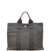 エルメス エールライン トートPM ハンドバッグ トートバッグ グレー キャンバス レディース HERMES 【中古】