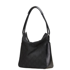 グッチ GGキャンバス トートバッグ ワンショルダーバッグ 001.3766.3444 ブラック キャンバス レザー レディース GUCCI 【中古】