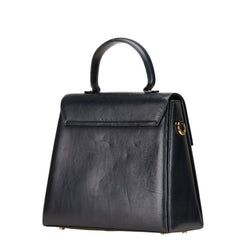 サルヴァトーレフェラガモ ガンチーニ ハンドバッグ ショルダーバッグ 2WAY E210536 ブラック レザー レディース Salvatore Ferragamo 【中古】