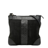 グッチ グッチシマ ショルダーバッグ 272396 ブラック レザー スエード レディース GUCCI 【中古】