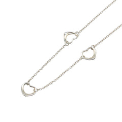 ティファニー エルサ ペレッティ 3P オープンハート ネックレス スターリングシルバー レディース TIFFANY&Co. 【中古】