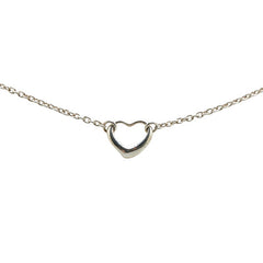ティファニー エルサ ペレッティ 3P オープンハート ネックレス スターリングシルバー レディース TIFFANY&Co. 【中古】