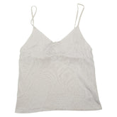 シャネル ショート キャミソール オフホワイト レーヨン レディース CHANEL 【中古】