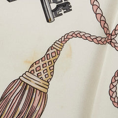 エルメス カレ90 LES CLES THE KEYS RARE 鍵 スカーフ ピンク マルチカラー レディース HERMES 【中古】